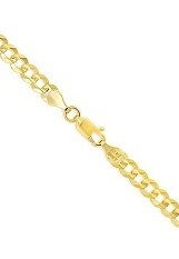 elegant 10K yellow gold Cuban childrens anklet bracelet